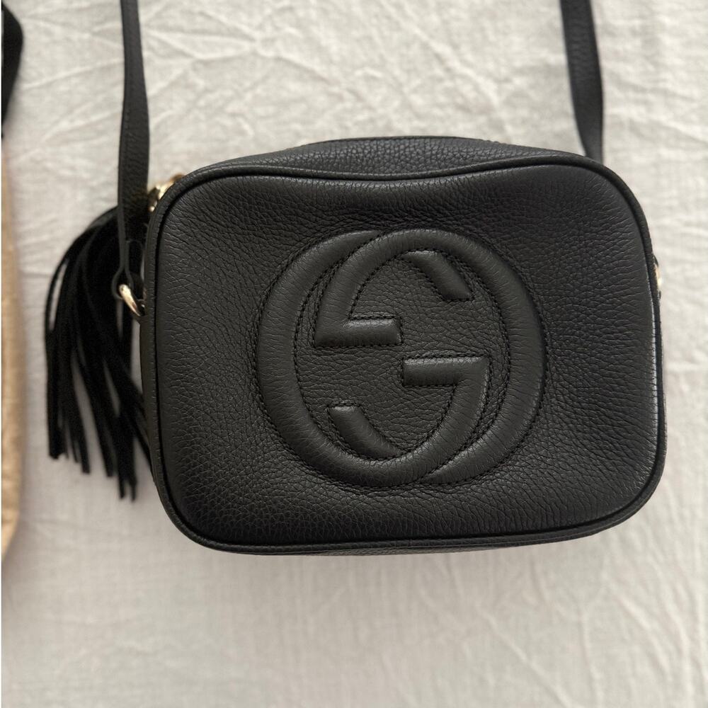 Gucci small SoHo cellarius/leather nero/black disco bag crossbody shoulder purse
